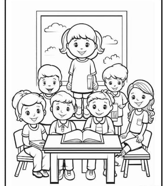 عکس نقاشی دخترانه مدرسه