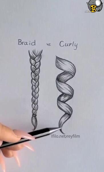 عکس نقاشی مدل مو دخترانه