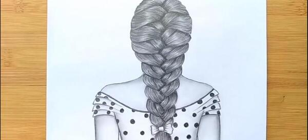 عکس نقاشی مدل مو دخترانه