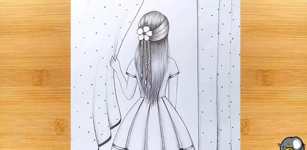 عکس نقاشی مدل مو دخترانه
