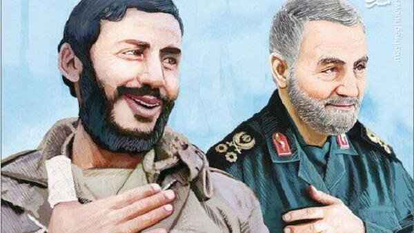 عکس شهید باکری و سردار سلیمانی