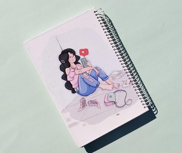 عکس دفتر نقاشی دخترانه فانتزی