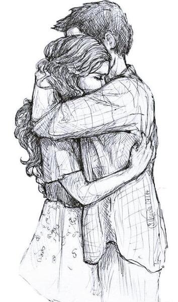 عکس نقاشی عاشقانه دختر پسر
