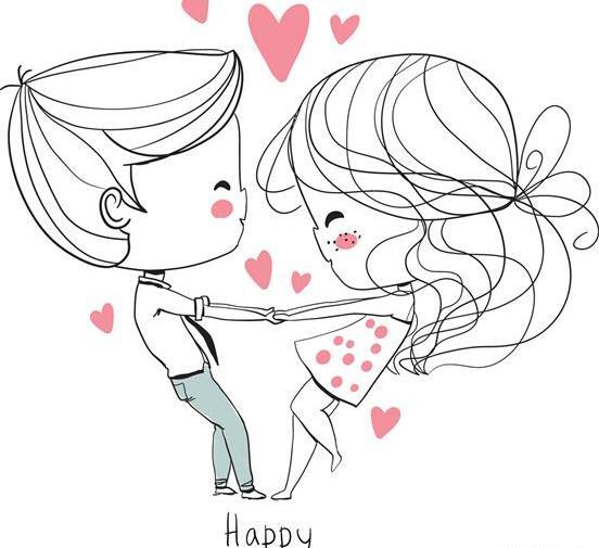 عکس نقاشی عاشقانه دختر پسر