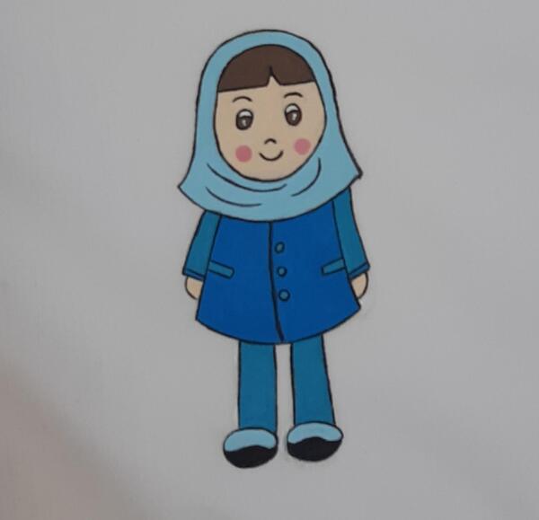 عکس دختر نقاشی شده ساده