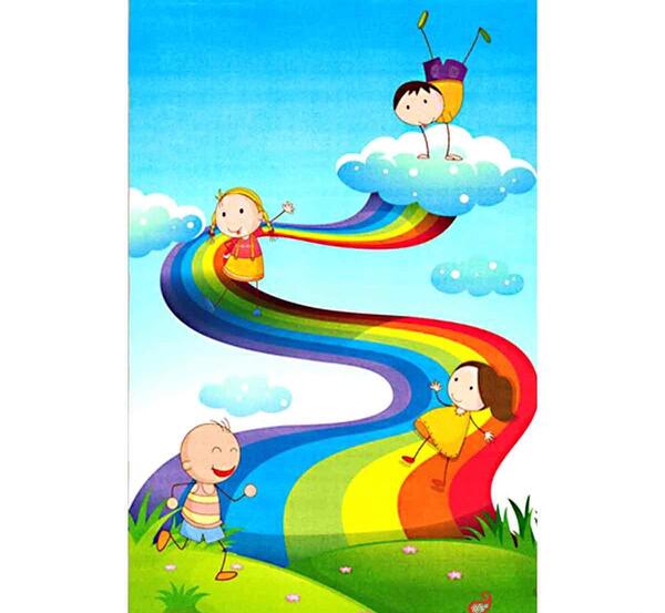 عکس نقاشی دختر رنگین کمان