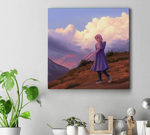 عکس دختر برای نقاشی روی بوم
