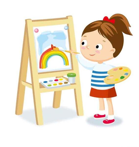 عکس دختر برای نقاشی روی بوم