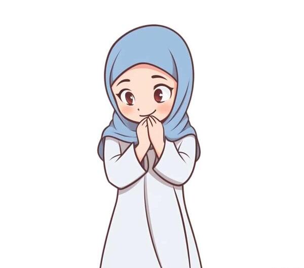 عکس نقاشی دختر بچه با حجاب