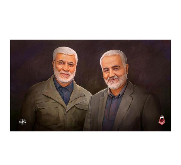 عکس شهید حاج قاسم سلیمانی و ابومهدی المهندس