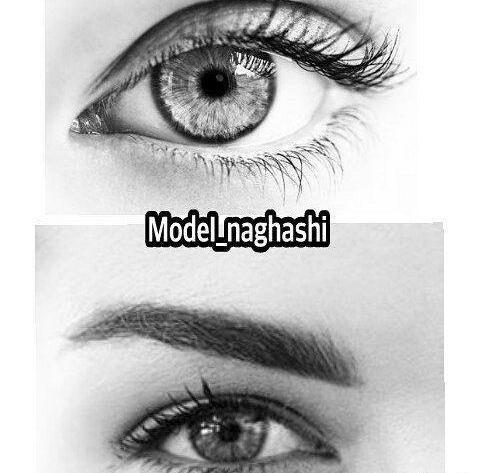 عکس نقاشی چشم ابرو دختر