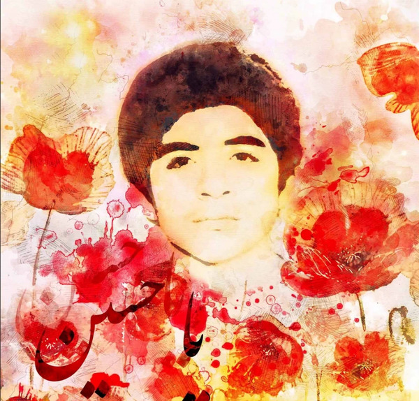 عکس شهید حسین فهمیده نقاشی