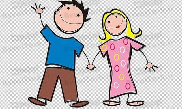 عکس نقاشی دختر با پسر