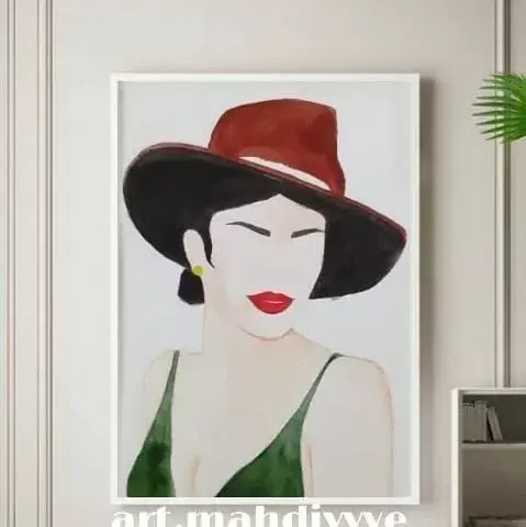 عکس نقاشی دخترانه با آبرنگ