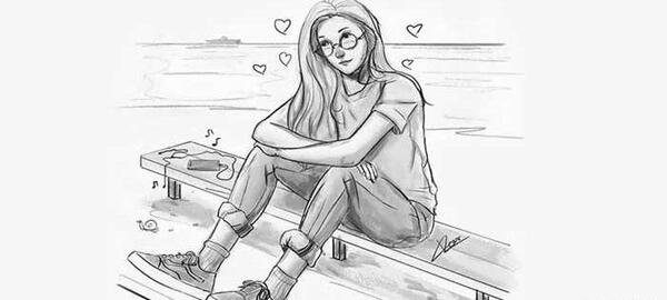 عکس نقاشی زیبا و آسان دخترانه جدید