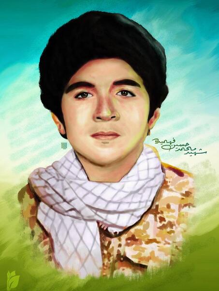 عکس شهید حسین فهمیده کودکانه