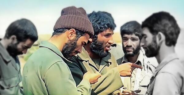 عکس شهید خرازی با کلاه