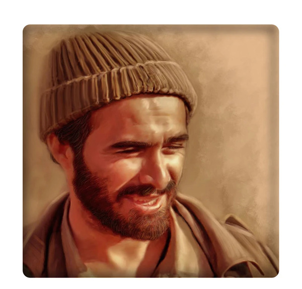 عکس شهید خرازی با کلاه