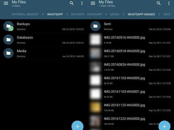 عکس پیام های ذخیره شده واتساپ
