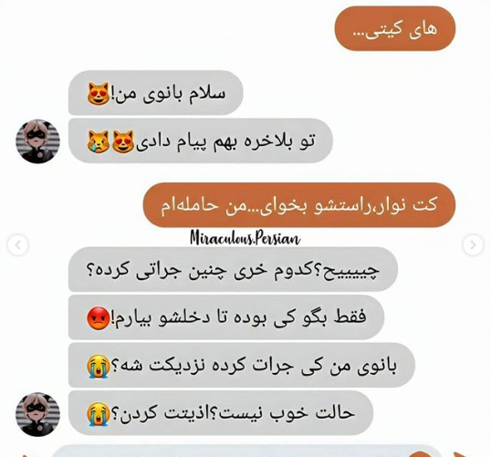 عکس پیام دادن مرینت و آدرین