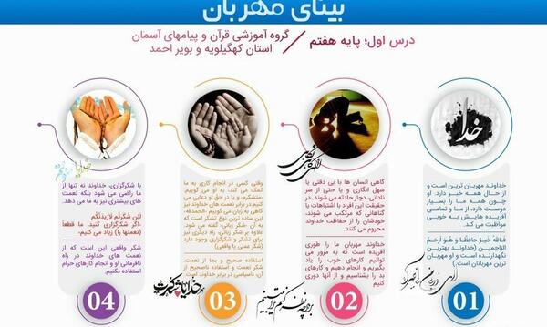 عکس درس اول پیام های آسمانی هفتم