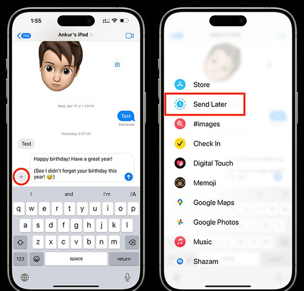 عکس خام پیام ایفون