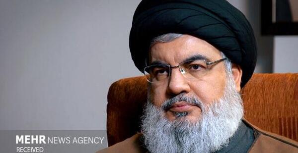 عکس و پیام تسلیت سید حسن نصرالله