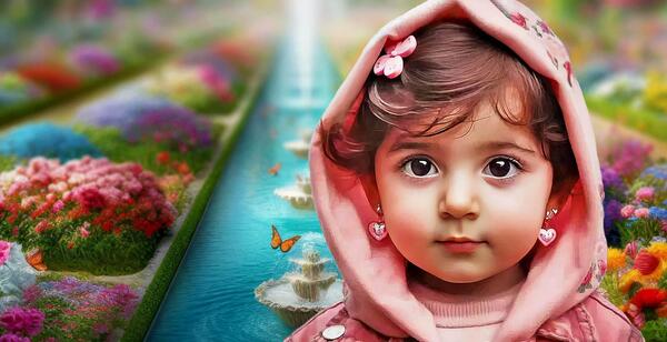 عکس شهید دختر کاپشن صورتی