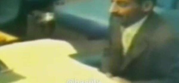 عکس شهید رجایی در سازمان ملل