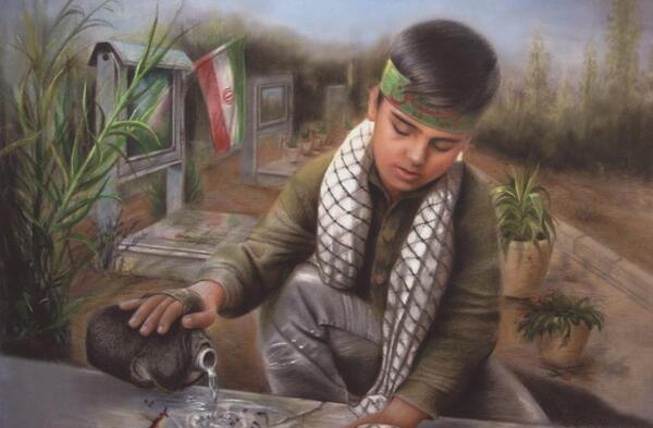 عکس شهید فهمیده نقاشی