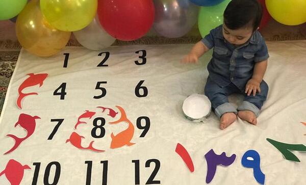 عکس ماهگرد هشت ماهگی پسر