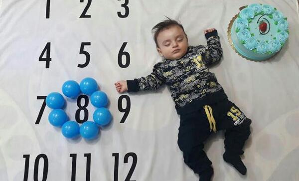 ایده عکس ماهگرد 8 ماهگی