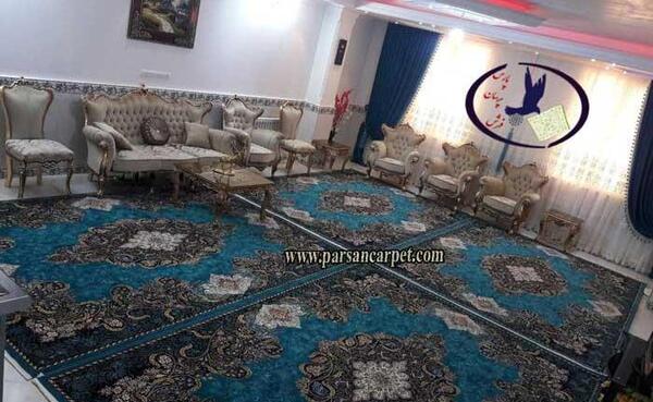 عکس فرش ابی اسمانی