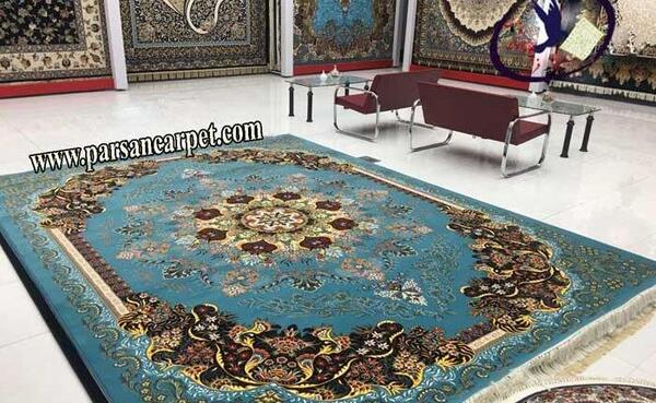 عکس فرش ابی اسمانی
