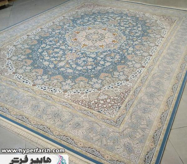 عکس فرش ابی رنگ