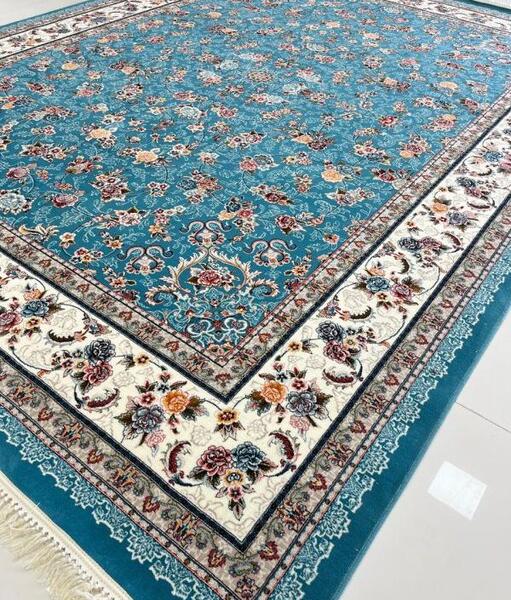 عکس فرش ابی رنگ