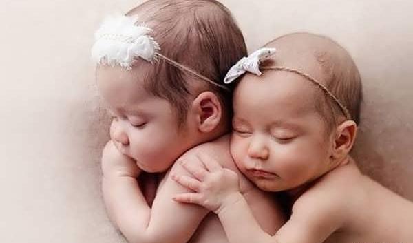 عکس ماهگرد دوقلو دختر و پسر