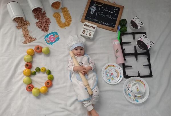 عکس ماهگرد 6 ماهگی پسر