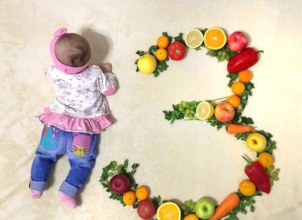 عکس ماهگرد سه ماهگی دختر