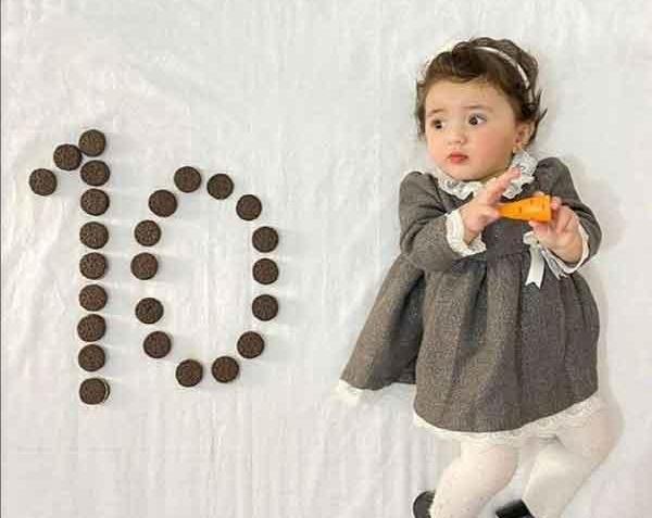 عکس ماهگرد بچه دختر