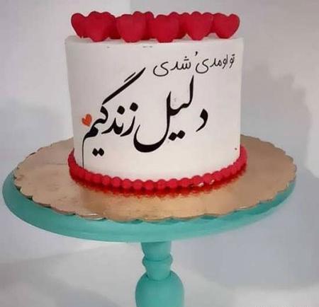 عکس کیک ماهگرد دوستی