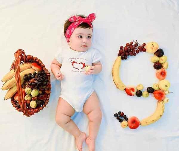 ایده عکس ماهگرد با گیلاس