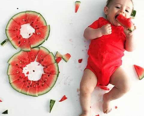 ایده عکس ماهگرد هفت ماهگی پسر
