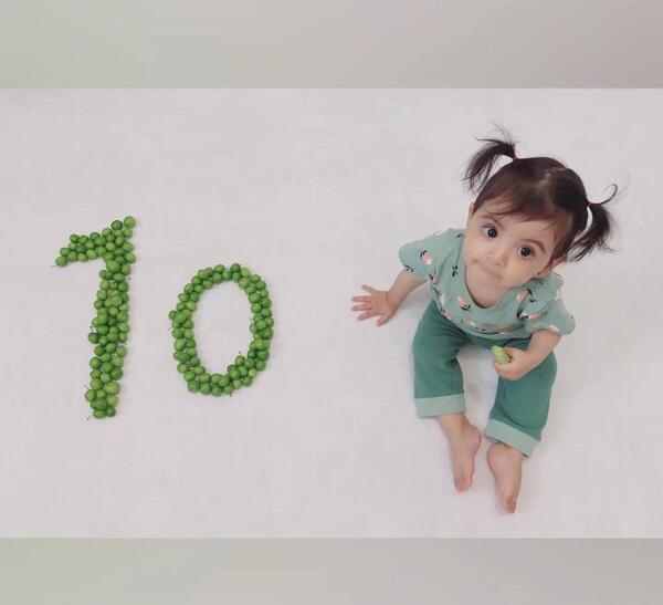 عکس ماهگرد ده ماهگی دختر
