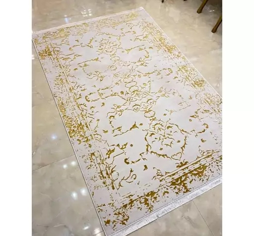 عکس فرش کرم طلایی