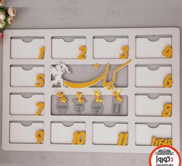 قاب عکس برای ماهگرد نوزاد