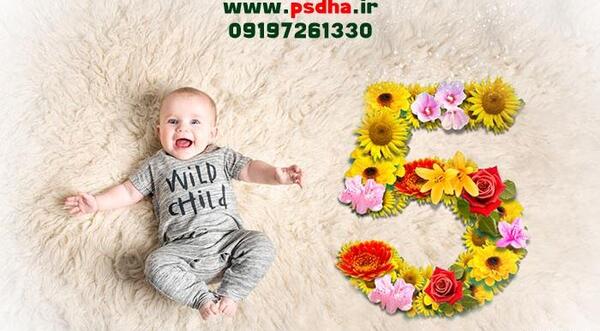 دانلود پس زمینه عکس ماهگرد نوزاد