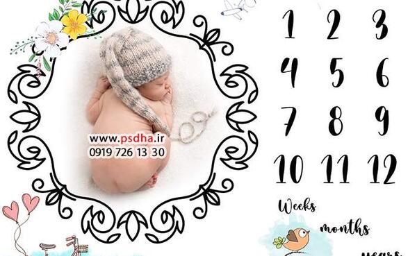 عکس پس زمینه برای ماهگرد نوزاد