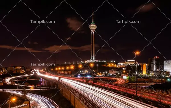 عکس داخل برج میلاد تهران در شب