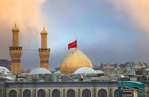 عکس گنبد امام حسین از داخل حرم